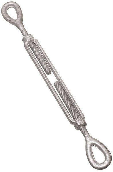 National Hardware 3270BC Series N177-394 Turnbuckle, 1040 lb Working Load, 3/8 in Thread, Eye, Eye, 6 in L Take-Up