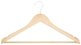 Simple Spaces HEA00040G-N Cloth Hanger Set, 6.6 lb Capacity, Steel/Wood, Natural