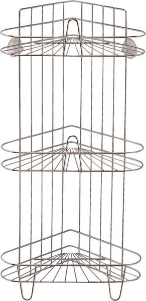 Simple Spaces SS-SC3-29-CH-3L Shower Caddy, 3-Shelf, 11-5/8 in OAW, 23-1/4 in OAH, 8-1/4 in OAD, 10 lb