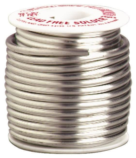 Oatey Safe-Flo 29024 Wire Solder, 1/2 lb, Solid, Silver, 415 to 455 deg F Melting Point