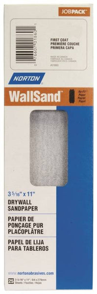 NORTON 03253 Sandpaper, 11-1/4 in L, 4-3/16 in W, 80D Grit