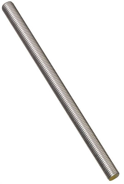 Stanley Hardware N179-473 Threaded Rod, 3/4-10 Thread, 24 in L, A Grade, Steel, Zinc, UNC Thread