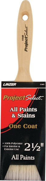 Linzer WC 1140-2.5 Paint Brush, 2-1/2 in W, 3 in L Bristle, Varnish Handle