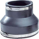 FERNCO P1056-415 Flexible Coupling, 4 x 1-1/2 in, PVC, Black, 4.3 psi Pressure