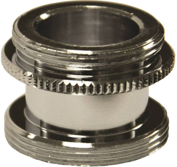 Danco 10517 Aerator Adapter, 15/16-27 x 55/64-27 in, Male, Brass, Chrome Plated