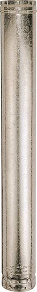 AmeriVent 4E18 Type B Gas Vent Pipe, 4 in OD, 18 in L, Aluminum/Galvanized Steel