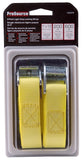 ProSource FH64055-1 Lashing Strap, Light-Duty, Polyester, Yellow, Zinc-Plated Buckle