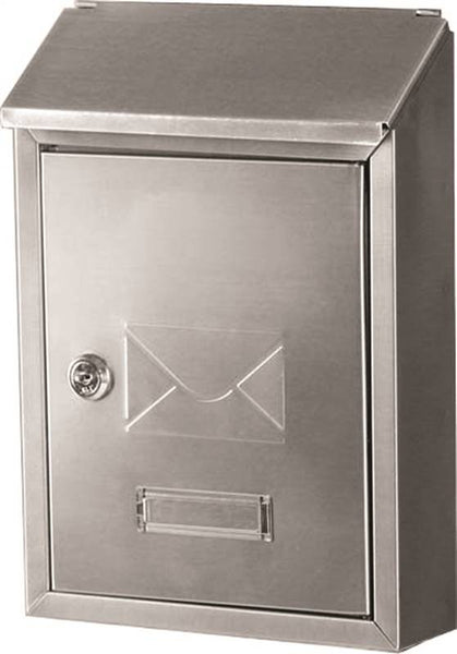 Gibraltar Mailboxes Ashley AWM00SS0 Mailbox, 220 cu-in Capacity, Stainless Steel, Gray, 8.4 in W, 2.8 in D, 11.7 in H