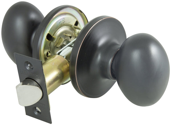 ProSource TYLX730V-PS Passage Door Knob, 62.5 mm Dia Knob, Metal, Aged Bronze