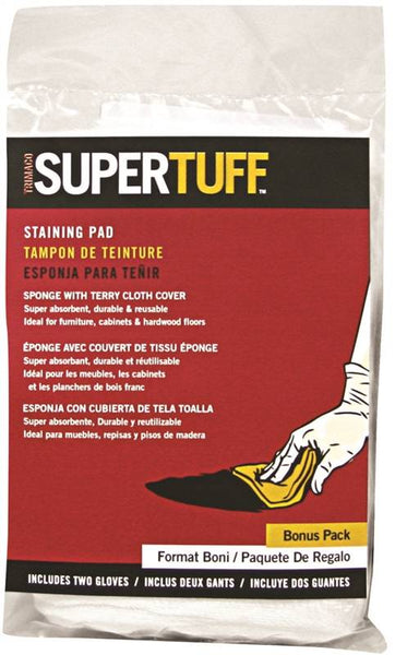 Trimaco SuperTuff 10101 Staining Pad with Gloves, 4-3/4 in L, 3-3/4 in W