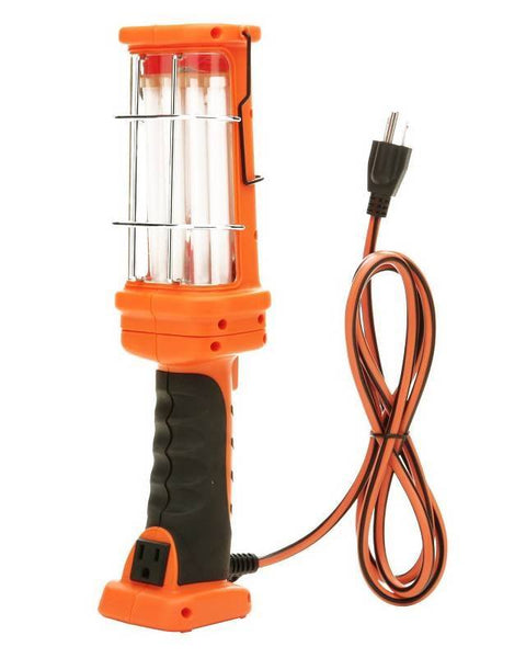 CCI L1921 Trouble Work Light with Grounded Outlet, CFL Lamp, 1650 Lumens Lumens, Black/Orange