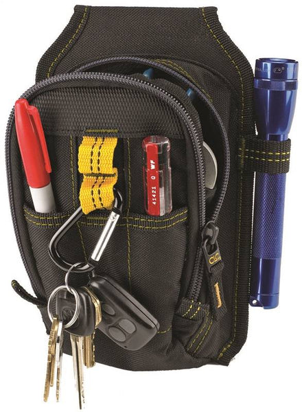 CLC Tool Works Series 1504 Tool Pouch, 9-Pocket, Polyester, Black, 5-1/2 in W, 7-1/2 in H, 2 in D