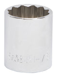 Vulcan MT6521348 Drive Socket, 1-1/16 in Socket, 1/2 in Drive, 12-Point, Chrome Vanadium Steel, Chrome