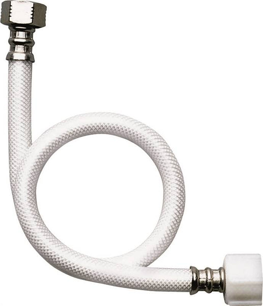 FLUIDMASTER B1TV20 Toilet Connector, 3/8 in Inlet, Compression Inlet, 7/8 in Outlet, Ballcock Outlet, Vinyl Tubing