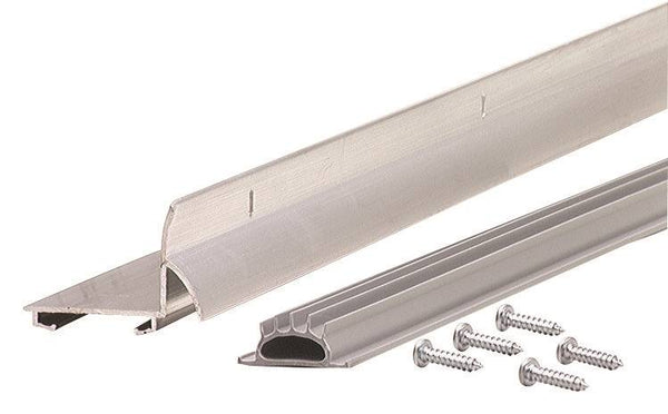 M-D 06015 Door Bottom with Drip Cap, 36 in L, 1-3/8 in W, 1-3/32 in H, Aluminum