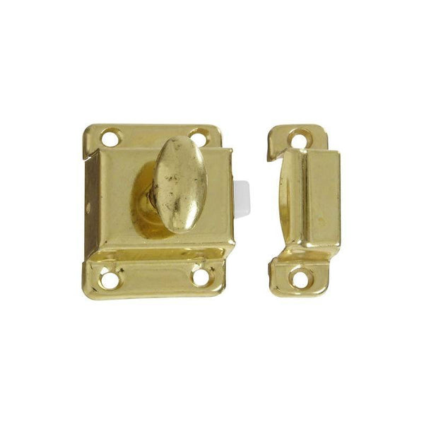 National Hardware V699 Series N149-625 Cupboard Turn, 1-1/4 in L, 1-3/4 in W, Steel, Brass