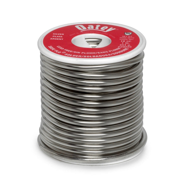 Oatey Safe-Flo 29025 Wire Solder, 1 lb, Solid, Gray/Silver, 415 to 455 deg F Melting Point