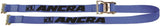 ANCRA 48672-15 Logistic Strap, 2 in W, 20 ft L, Polyester, Blue, 1000 lb Working Load, Spring Actuated End