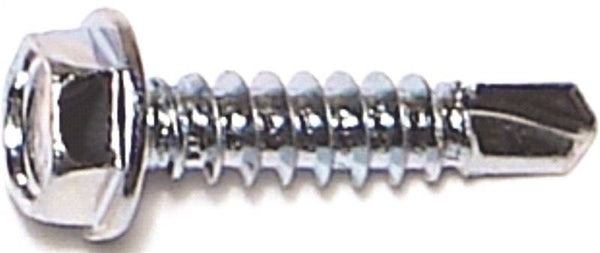 MIDWEST FASTENER 03283 Screw, #8 Thread, 3/4 in L, Coarse Thread, Hex Drive, Self-Drilling Point, Steel, Zinc, 100 PK