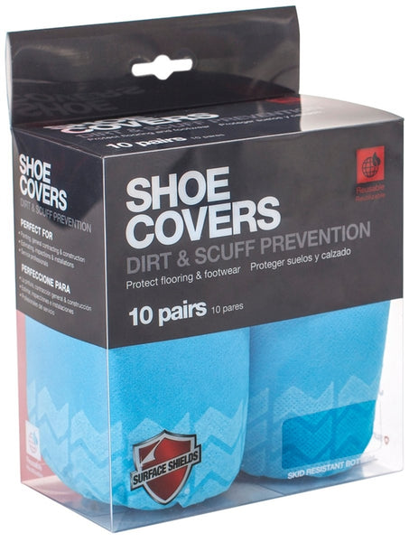 SURFACE SHIELDS SC3001PB Protection Shoe Cover, Universal, Cloth, Blue, Elastic Closure
