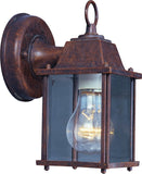 Boston Harbor Outdoor Wall Lantern, 120 V, 60 W, A19 or CFL Lamp, Aluminum Fixture, Rustic Brown