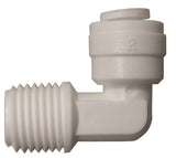 WATTS PL-3009 Tube Elbow, 1/4 in, 90 deg Angle, Plastic, 150 psi Pressure