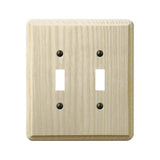 Amerelle 401TT Wallplate, 5-3/8 in L, 4-7/8 in W, 2 -Gang, Ash Wood, Unfinished