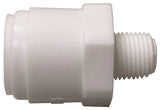 WATTS PL-3004 Pipe Adapter, 1/4 x 1/8 in, Compression x MPT, Plastic, 150 psi Pressure