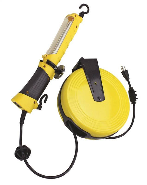 PowerZone ORCRTLLED526 Work Light, 120 Lumens, 30 ft L Cord, Yellow