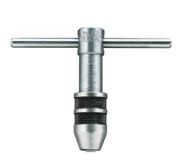 GENERAL 163 Tap Wrench, 2-1/4 in L, Steel, T-Shaped Handle