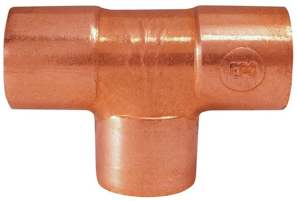 EPC 80009 Pipe Tee, 1/2 in, Sweat, Copper