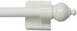 Kenney KN40344 Cafe Rod, 7/16 in Dia, 16 to 28 in L, Metal, White