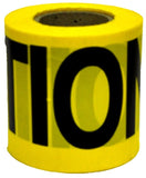 CH Hanson 16100 Barricade Safety Tape, 300 ft L, 3 in W, Yellow, Polyethylene