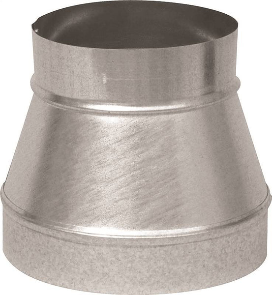 Imperial GV1200 Stove Pipe Reducer, 6 x 5 in, 26 ga Thick Wall, Black, Galvanized