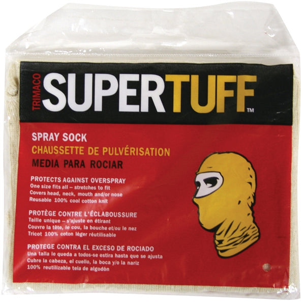 Trimaco SUPERTUFF 09301-B Spray Paint Socks with Hood, Elastic Closure, Cotton, Natural