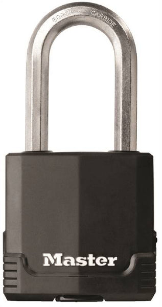 Master Lock Magnum Series M515XKADLH Padlock, Keyed Different Key, 3/8 in Dia Shackle, 2 in H Shackle, Zinc, 2 in W Body