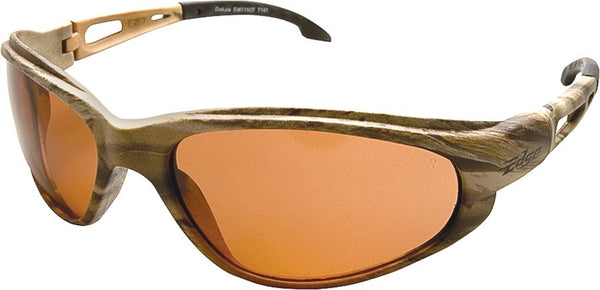Edge SW115CF Non-Polarized Safety Glasses, Unisex, Polycarbonate Lens, Full Frame, Nylon Frame, Black Frame