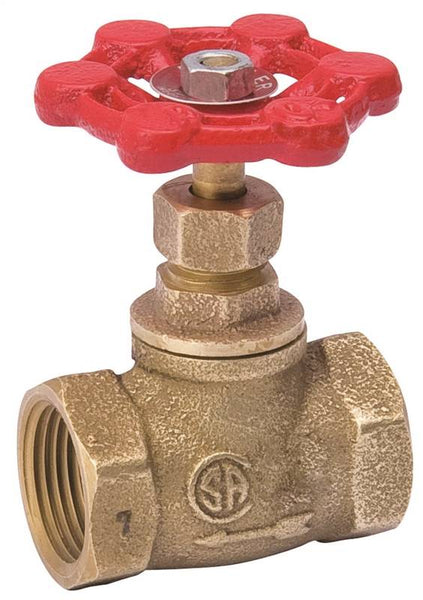 Southland 105-003NL Stop Valve, 1/2 in Connection, FPT x FPT, 125 psi Pressure, Brass Body