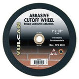 Vulcan 972090OR Type 1 RCB Masonry Disk, 1/8 in Thick, 5/8 in Arbor, Silicon Carbide Abrasive