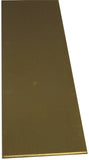 K & S 8247 Decorative Flat Strip, 3/4 in W, 12 in L, 0.064 in Thick, Brass