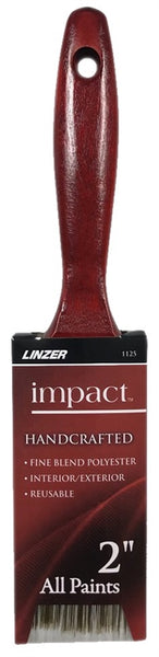 Linzer 1125-2 Paint Brush, 2 in W, 2-3/4 in L Bristle, Polyester Bristle, Varnish Handle
