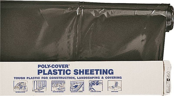 ORGILL POLY 6X14-B Poly Film, 100 ft L, 14 ft W, Black