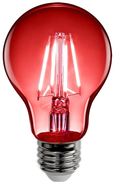 Feit Electric A19/TR/LED LED Bulb, General Purpose, A19 Lamp, E26 Lamp Base, Dimmable, Clear, Red Light