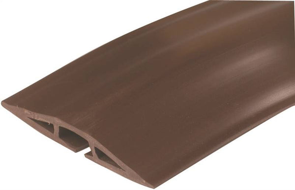 Wiremold CDB-15 Cord Protector, 15 ft L, 2-1/2 in W, Rubber, Brown