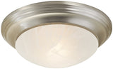 Boston Harbor 563118BN Single Light Flush Mount Ceiling Fixture, 120 V, 60 W, 1-Lamp, A19 or CFL Lamp