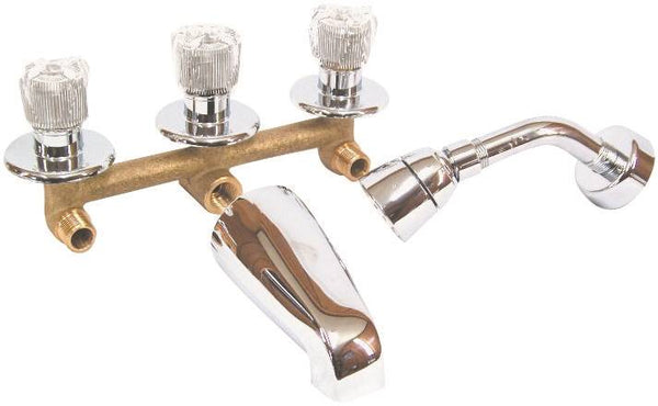 US Hardware P-001N Tub and Shower Diverter, 3 -Faucet Handle, Brass, Chrome