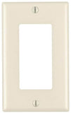 Decora 80401-M26-TMP Wallplate Pack, 4-1/2 in L, 2-3/4 in W, 1 -Gang, Plastic, Light Almond