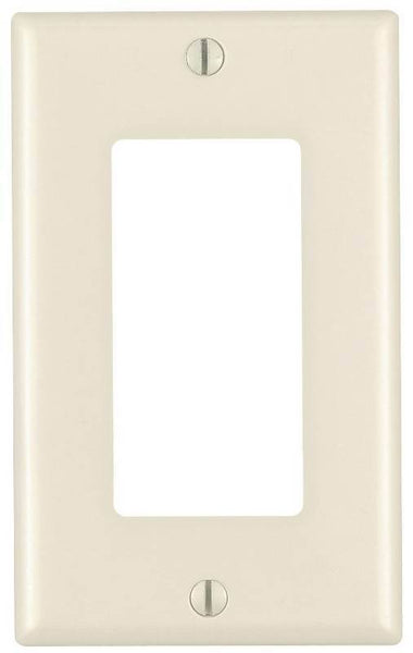 Decora 80401-M26-TMP Wallplate Pack, 4-1/2 in L, 2-3/4 in W, 1 -Gang, Plastic, Light Almond