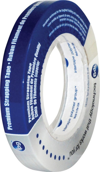 IPG 9716 Strapping Tape, 60 yd L, 0.94 in W, Polypropylene Backing, Natural
