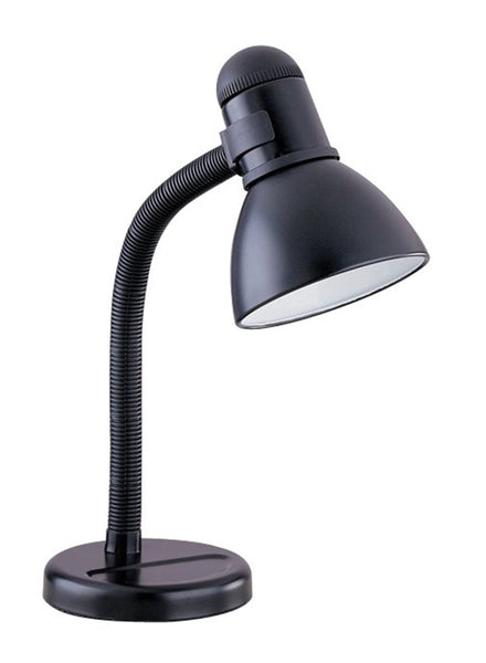 Boston Harbor TL-TB-134-BK-3L Flexible Desk Lamp, 120 V, 60 W, 1-Lamp, CFL Lamp, Black Fixture, Black
